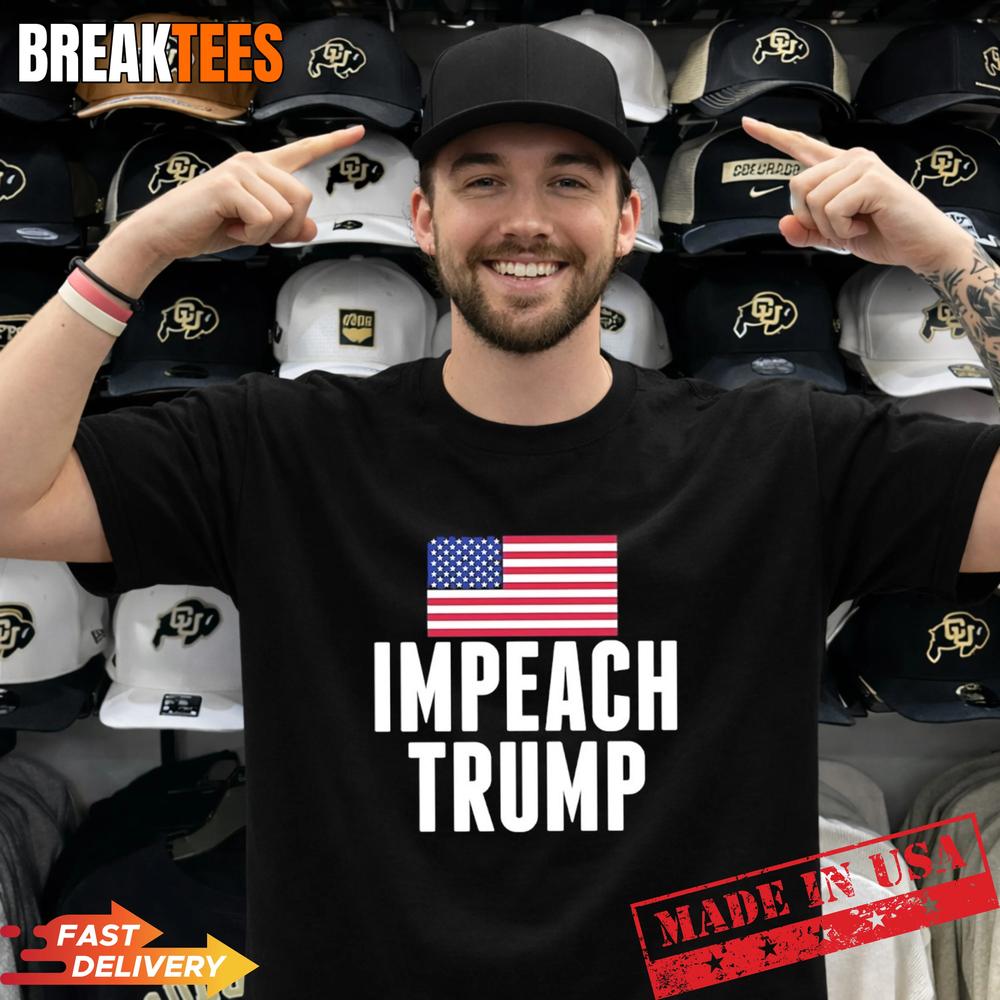 Impeach Trump American flag - Adult & Kids T-Shirts, Sweatshirts & Hoodies apparel design preview 1