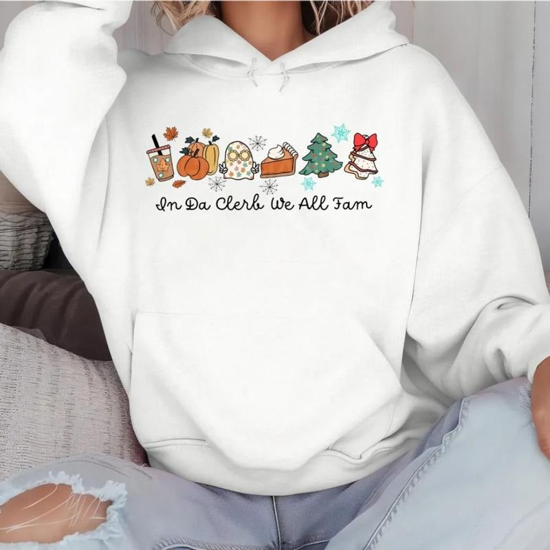 Da Clerb We All Fam Hallowthanksmas Thanksgiving Tree - Adult & Kids T-Shirts, Sweatshirts & Hoodies apparel design preview 1