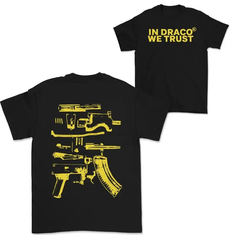 Draco We Trust Double Sided White Color Black - Adult & Kids T-Shirts, Sweatshirts & Hoodies apparel design preview 1