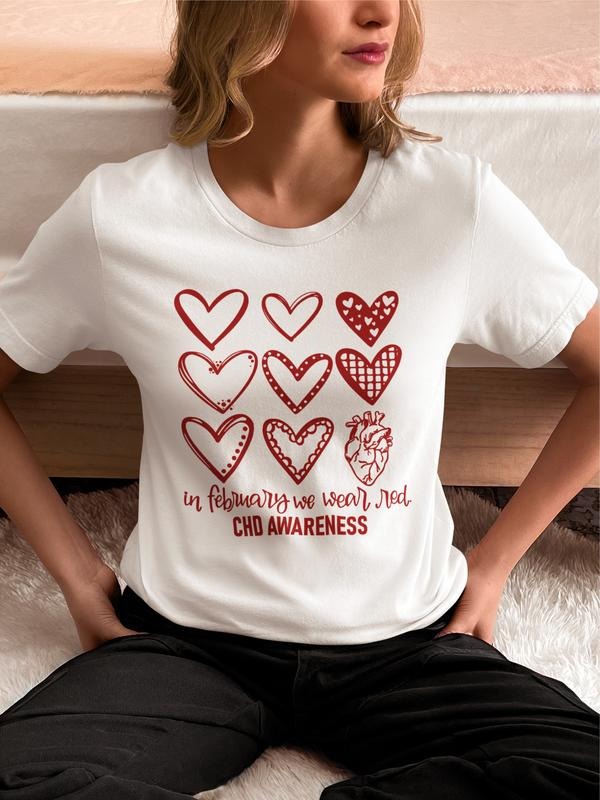 February We Red CHD Awareness Heart Patient Matching - Adult & Kids T-Shirts, Sweatshirts & Hoodies apparel design preview 1