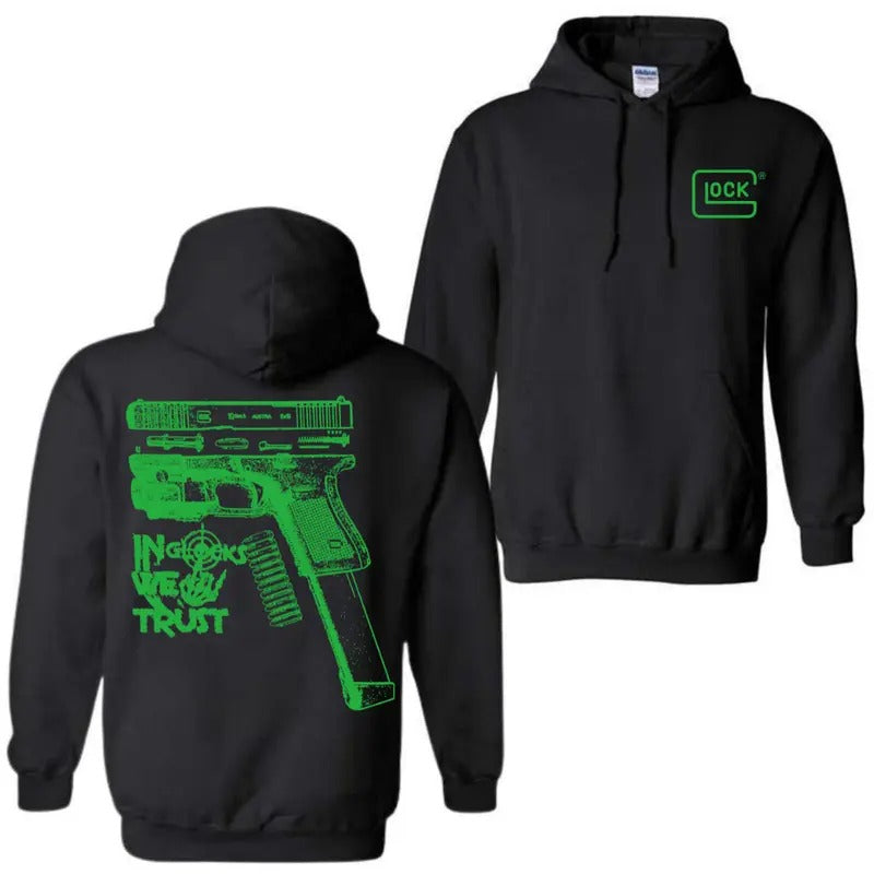 GLock We Trust Green Color Double Sided Classic Fit - Adult & Kids T-Shirts, Sweatshirts & Hoodies apparel design preview 1