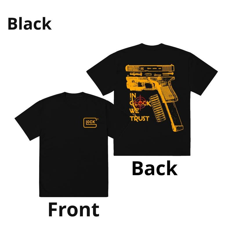 Glock We Trust Double Sided Graphics Multicolor - Adult & Kids T-Shirts, Sweatshirts & Hoodies apparel design preview 1