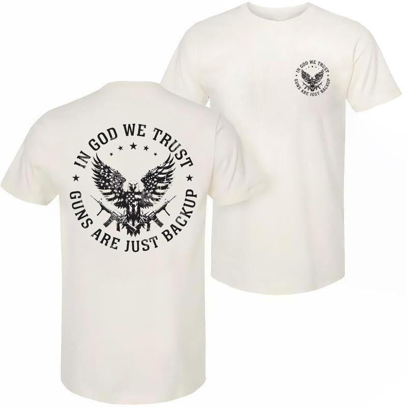 God We Trust Patriotic Eagle Guns Ideal Dad Grandpa - Adult & Kids T-Shirts, Sweatshirts & Hoodies apparel design preview 1