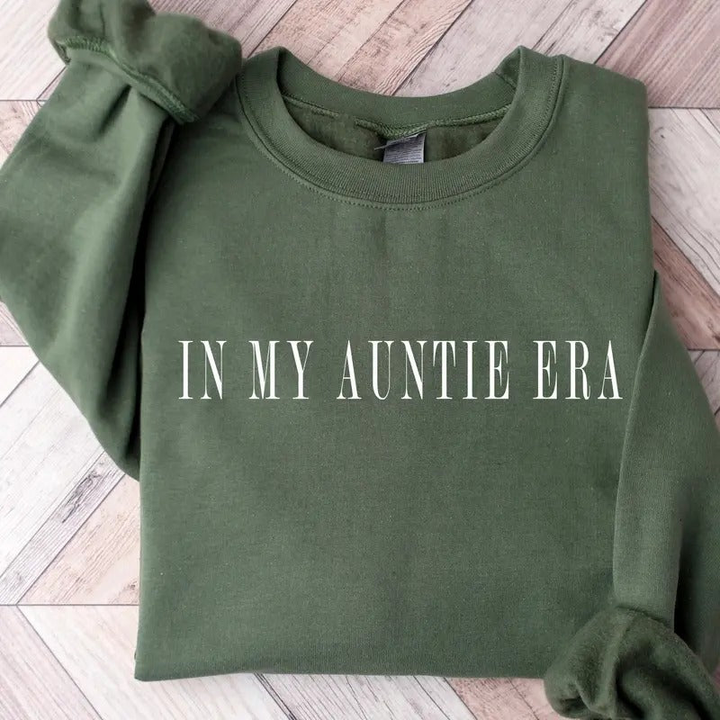 My Auntie Era Mom Life Casual Collar Cotton Fabric - Adult & Kids T-Shirts, Sweatshirts & Hoodies apparel design preview 1