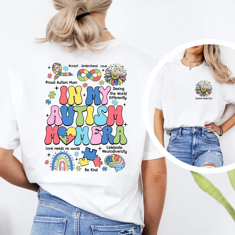 My Autism Mom Era Neurodiversity Support Awareness - Adult & Kids T-Shirts, Sweatshirts & Hoodies apparel design preview 1