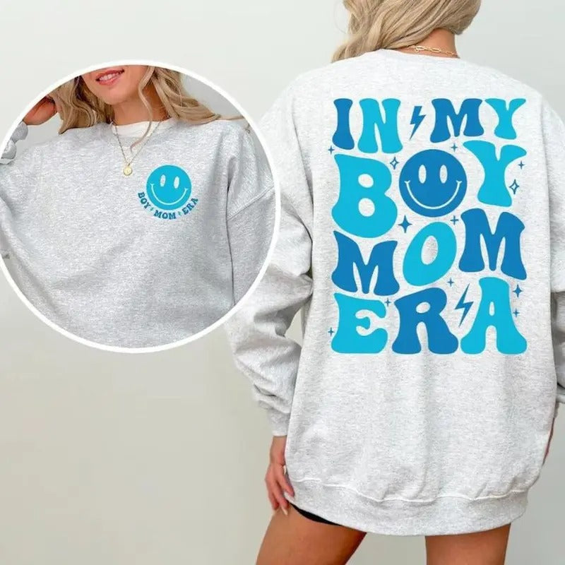 My Boy Mom Era Mama New Baby Shower - Adult & Kids T-Shirts, Sweatshirts & Hoodies apparel design preview 1