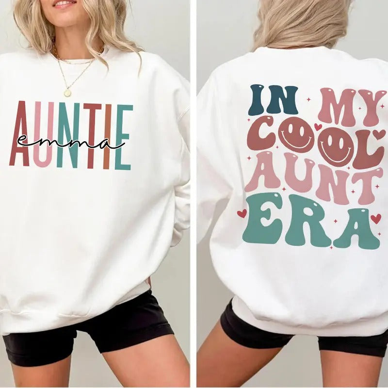 My Cool Aunt Era Custom Funny Auntie - Adult & Kids T-Shirts, Sweatshirts & Hoodies apparel design preview 1