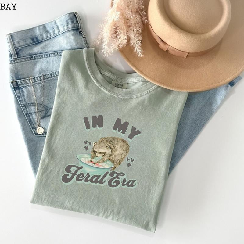 My Feral Era Raccoon Funny Animal Vintage Meme Trash - Adult & Kids T-Shirts, Sweatshirts & Hoodies apparel design preview 1