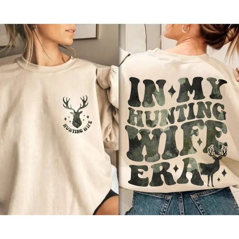 My Hunting Wife Era Hello Season Goodbye Cotton - Adult & Kids T-Shirts, Sweatshirts & Hoodies apparel design preview 1