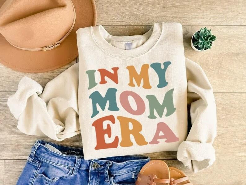 My Mom Era Mama New Best Pregnancy Colorful - Adult & Kids T-Shirts, Sweatshirts & Hoodies apparel design preview 1