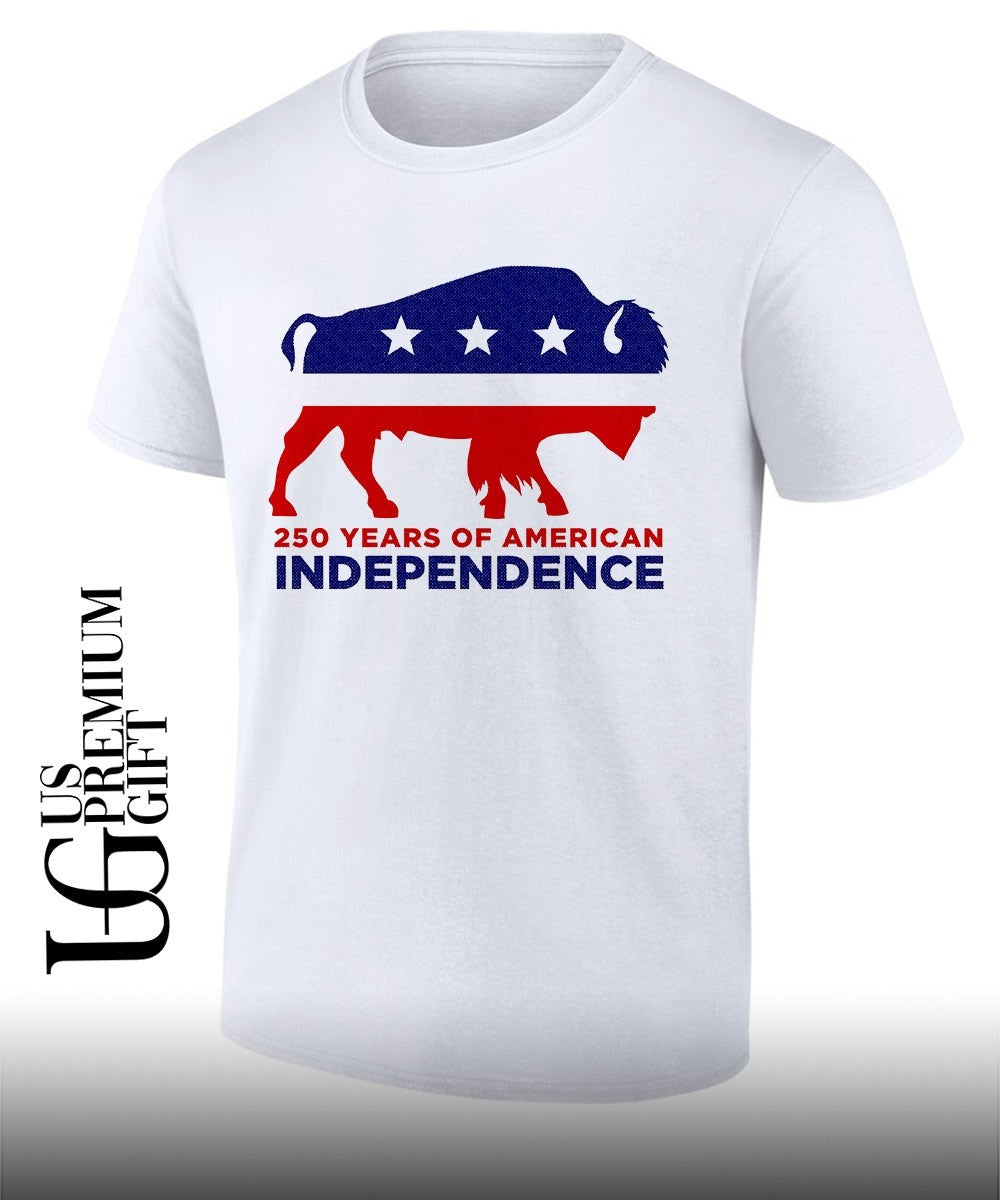 Independent Bison Flag 250 Years of American - Adult & Kids T-Shirts, Sweatshirts & Hoodies apparel design preview 1