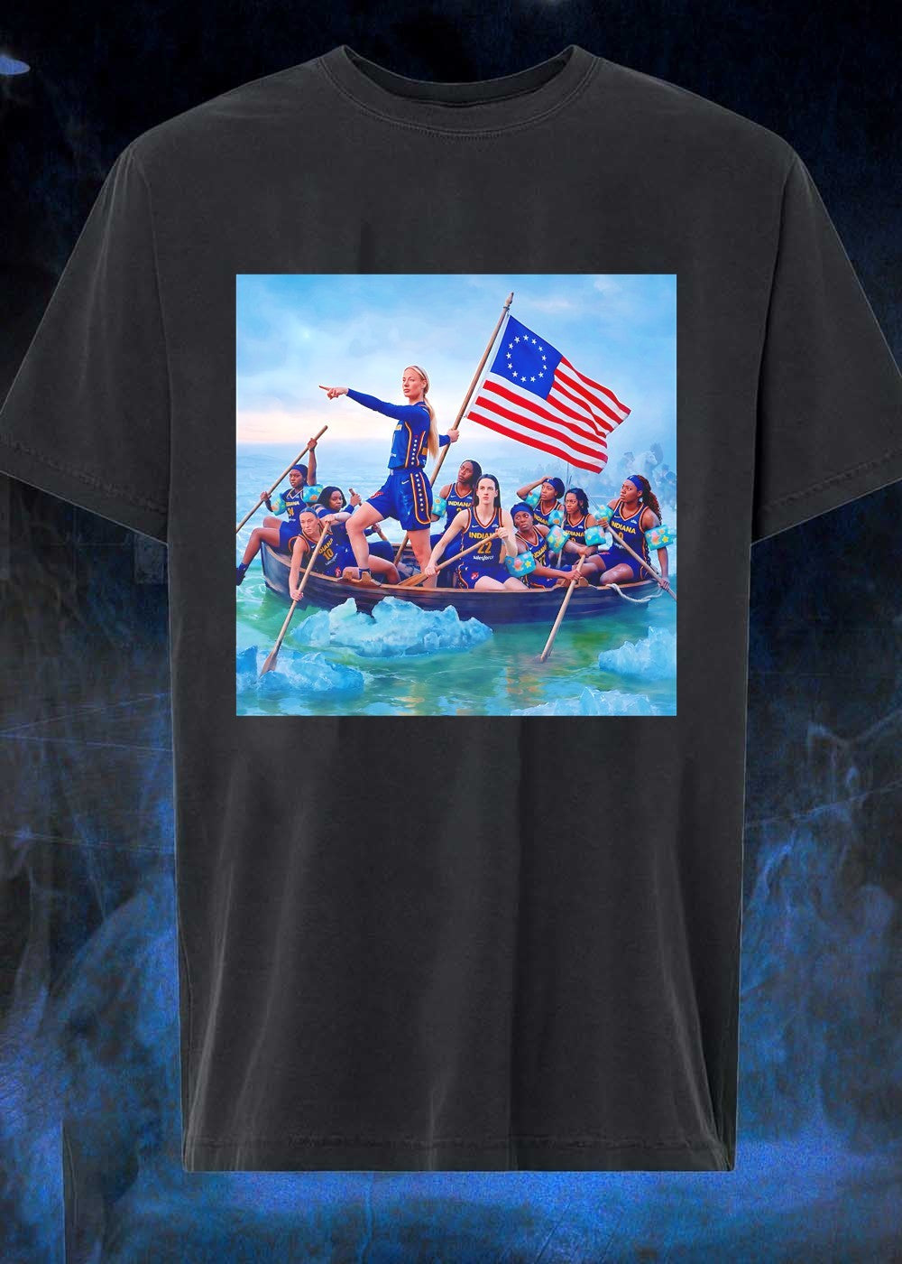Indiana Fever Poster Crossing The Delaware With - Adult & Kids T-Shirts, Sweatshirts & Hoodies apparel design preview 1