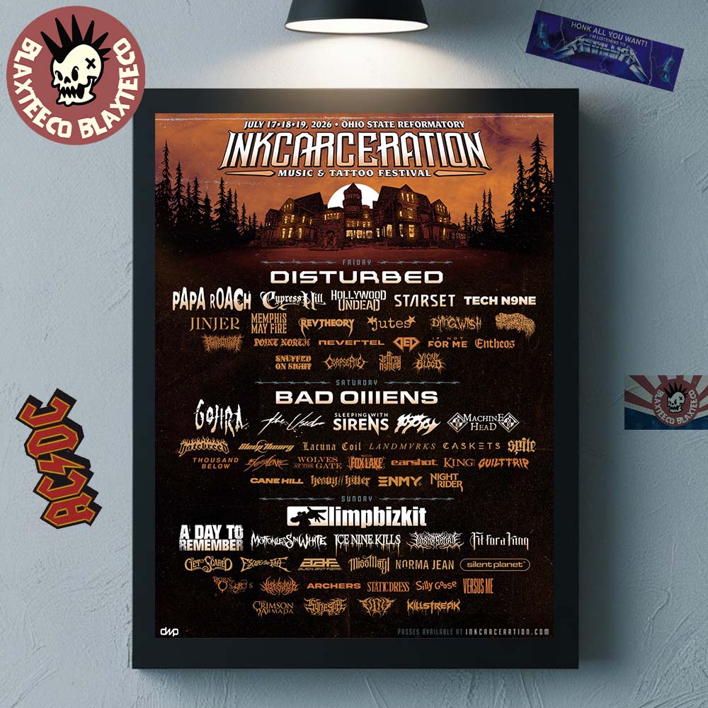 Inkcarceration Music And Tattoo Festival 2026 Full - Adult & Kids T-Shirts, Sweatshirts & Hoodies apparel design preview 1