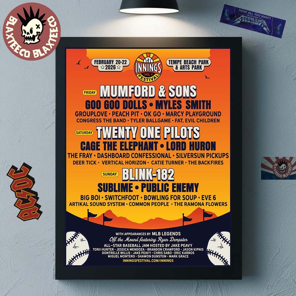 Inning Festival 2026 Full Lineup In Tempe Arizona At - Adult & Kids T-Shirts, Sweatshirts & Hoodies apparel design preview 1