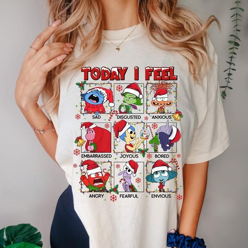 Inside Out 2 Day I Feel Today Characters Family - Adult & Kids T-Shirts, Sweatshirts & Hoodies apparel design preview 1