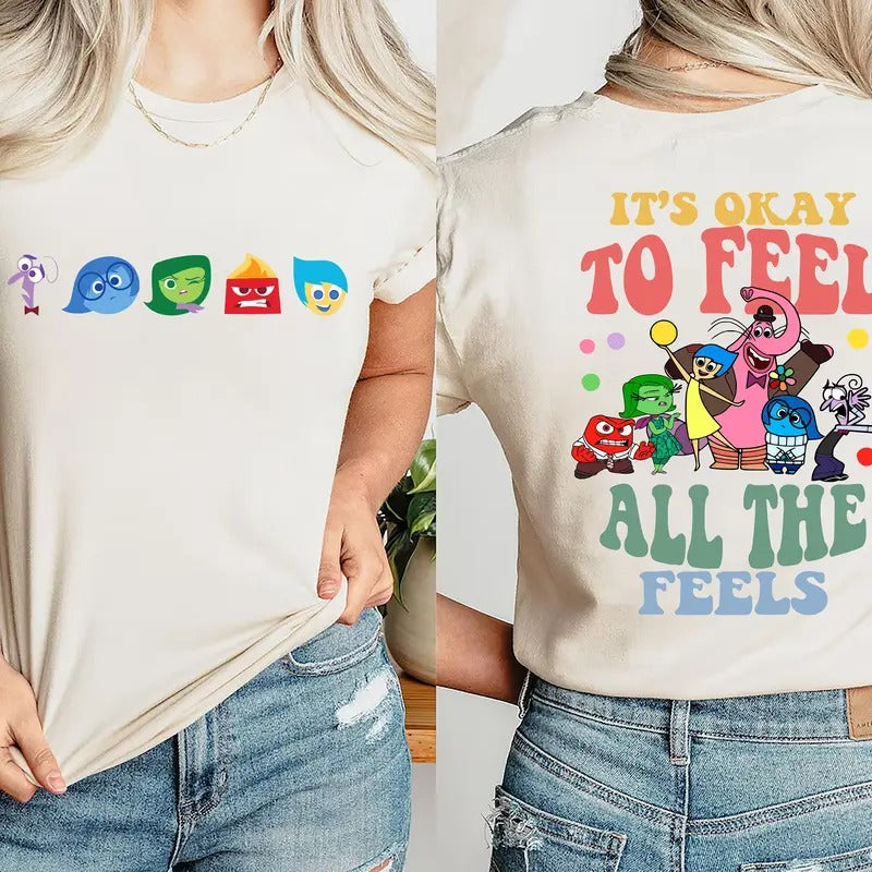 Inside Out 'S Okay Feel All Feels Mental Health - Adult & Kids T-Shirts, Sweatshirts & Hoodies apparel design preview 1