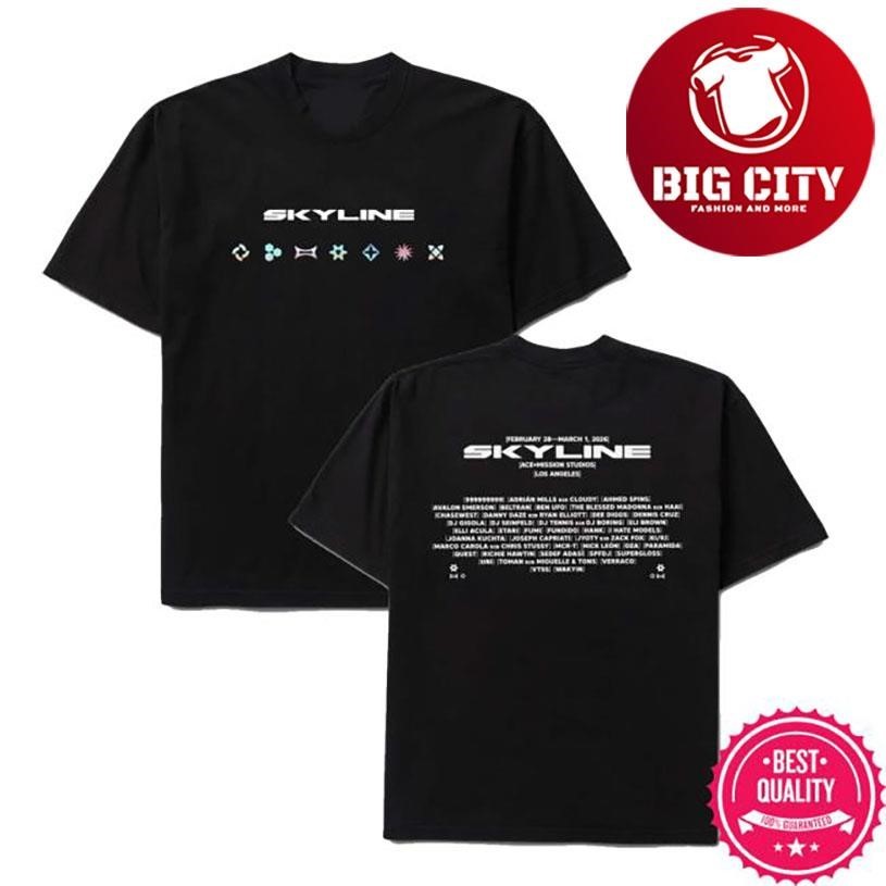 Insomniac Skyline 2026 Lineup Ss Two Sided - Adult & Kids T-Shirts, Sweatshirts & Hoodies apparel design preview 1