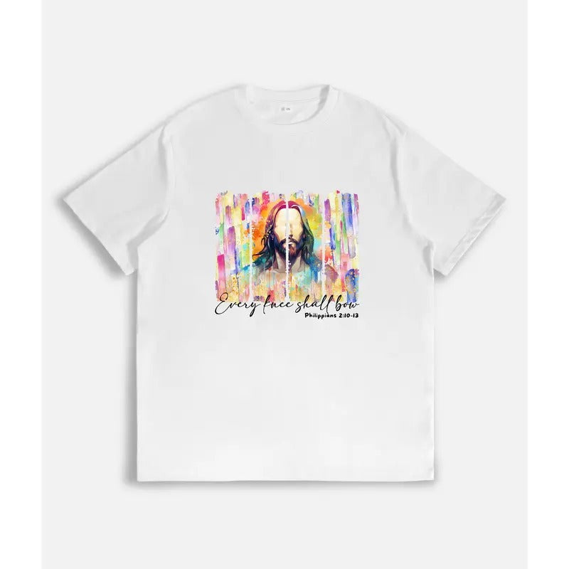 Inspirational Biblical Verse "Every Face Shall Bow" - Adult & Kids T-Shirts, Sweatshirts & Hoodies apparel design preview 1