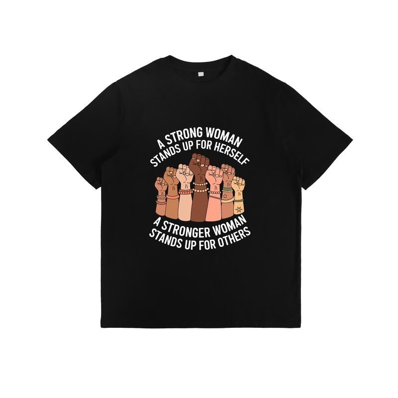 Inspiring Empowering Feminist Message: Strong Woman - Adult & Kids T-Shirts, Sweatshirts & Hoodies apparel design preview 1