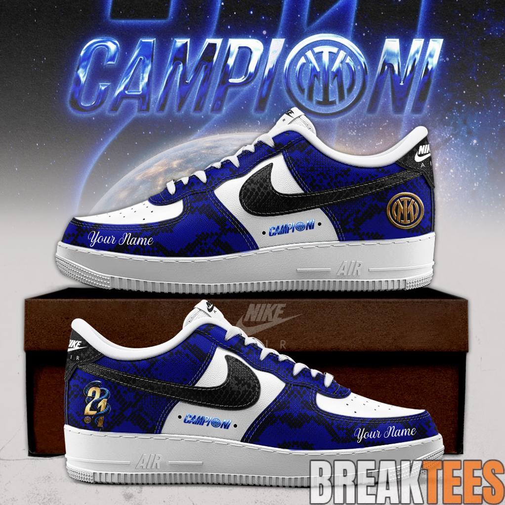 Inter Milan CAMPIONI D'ITALIA 25-26 Custom Air Force - Adult & Kids T-Shirts, Sweatshirts & Hoodies apparel design preview 1
