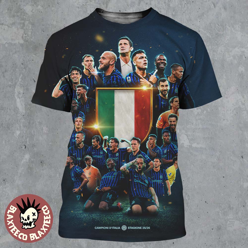Inter Milan Campioni D'Italia Stagione 2025 2026 - Adult & Kids T-Shirts, Sweatshirts & Hoodies apparel design preview 1