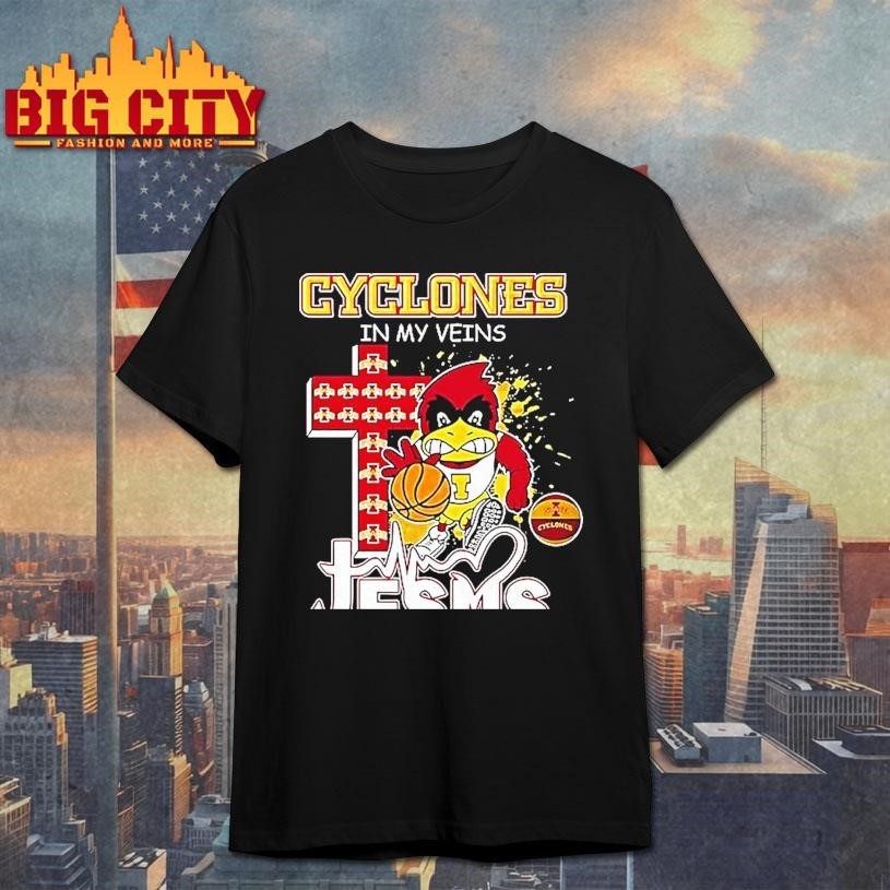 Iowa State Cyclones Basketball In My Veins And Jesus - Adult & Kids T-Shirts, Sweatshirts & Hoodies apparel design preview 1