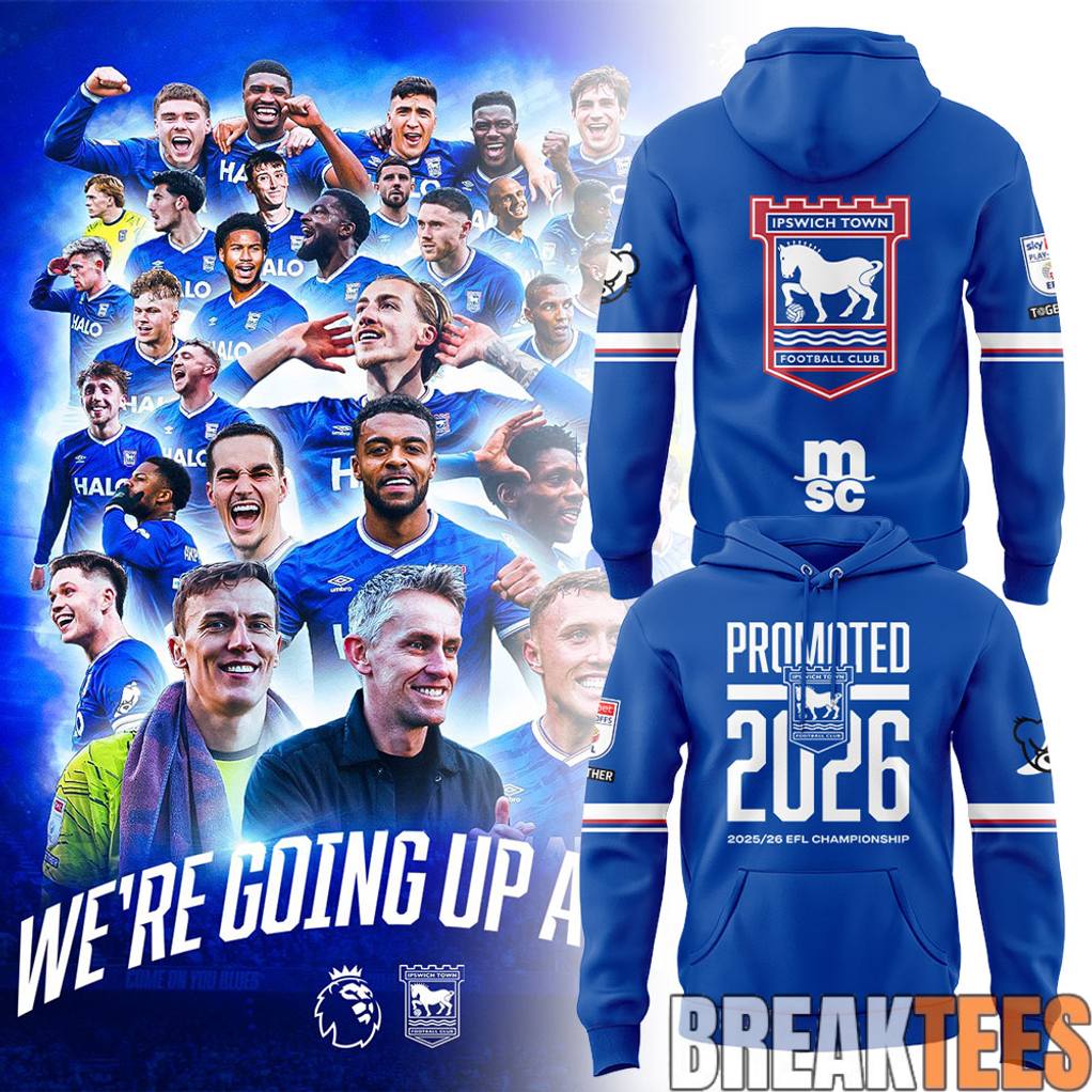 Ipswich Town Promoted 2026 EFL Championship - Adult & Kids T-Shirts, Sweatshirts & Hoodies apparel design preview 1