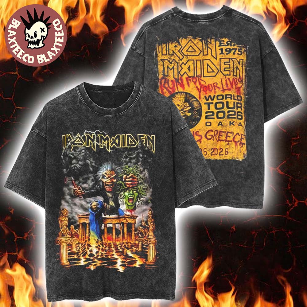 Iron Maiden Athens Greece 2026 Tour Exclusive Event - Adult & Kids T-Shirts, Sweatshirts & Hoodies apparel design preview 1