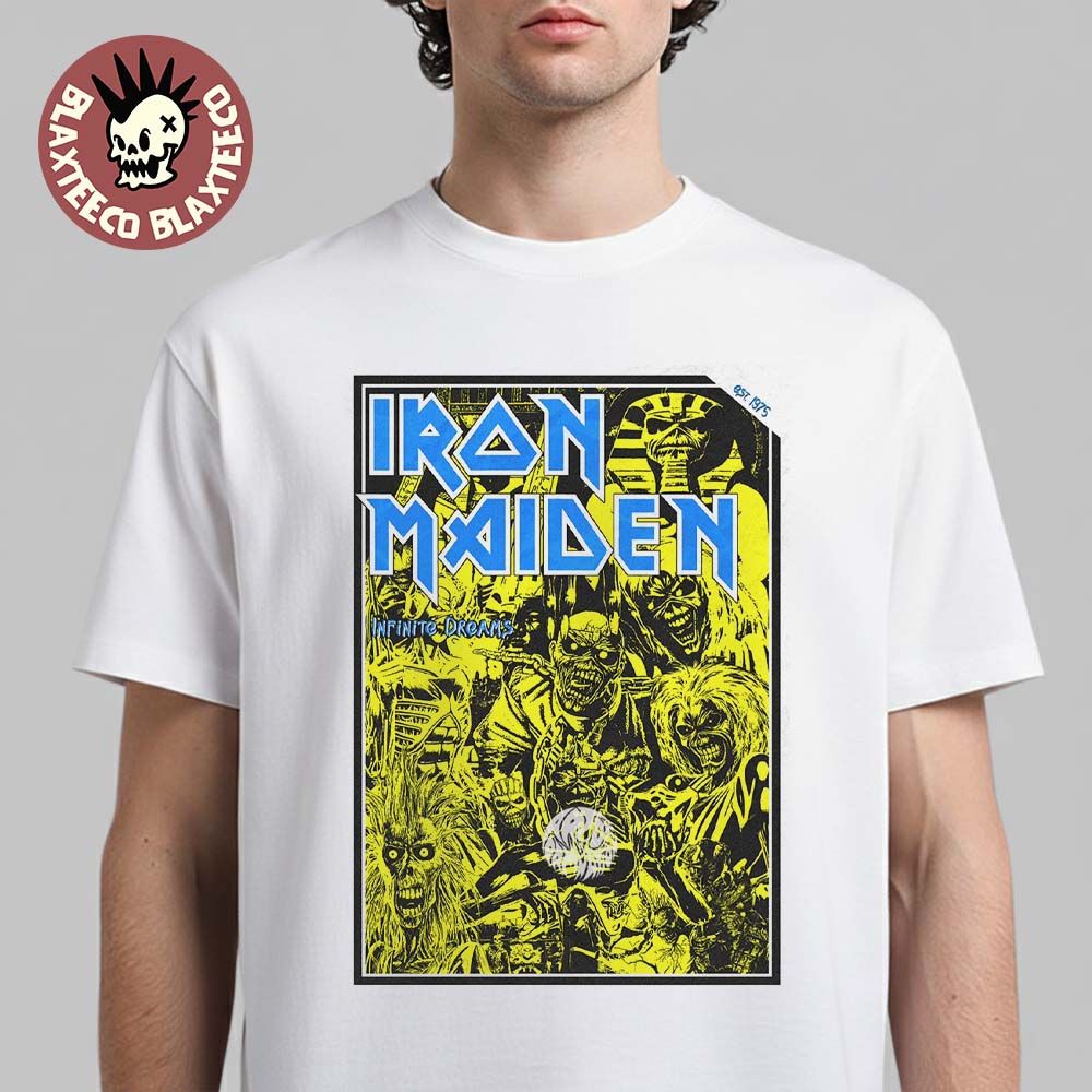 Iron Maiden Infinite Dreams Est 1975 50 Anniversary - Adult & Kids T-Shirts, Sweatshirts & Hoodies apparel design preview 1