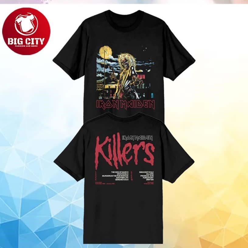 Iron Maiden Merch Store Killers 45 Tracklist Two - Adult & Kids T-Shirts, Sweatshirts & Hoodies apparel design preview 1