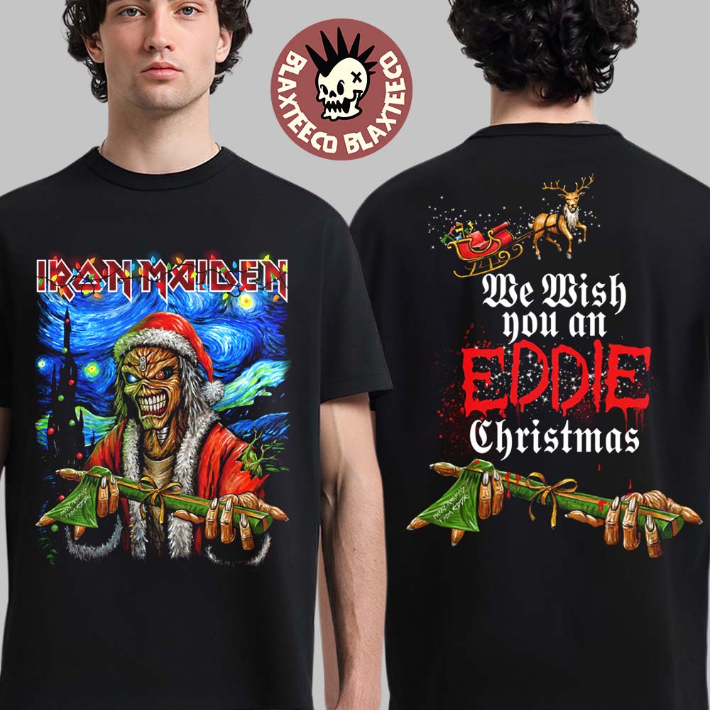 Iron Maiden We Wish You An Eddie Christmas 2025 Under - Adult & Kids T-Shirts, Sweatshirts & Hoodies apparel design preview 1