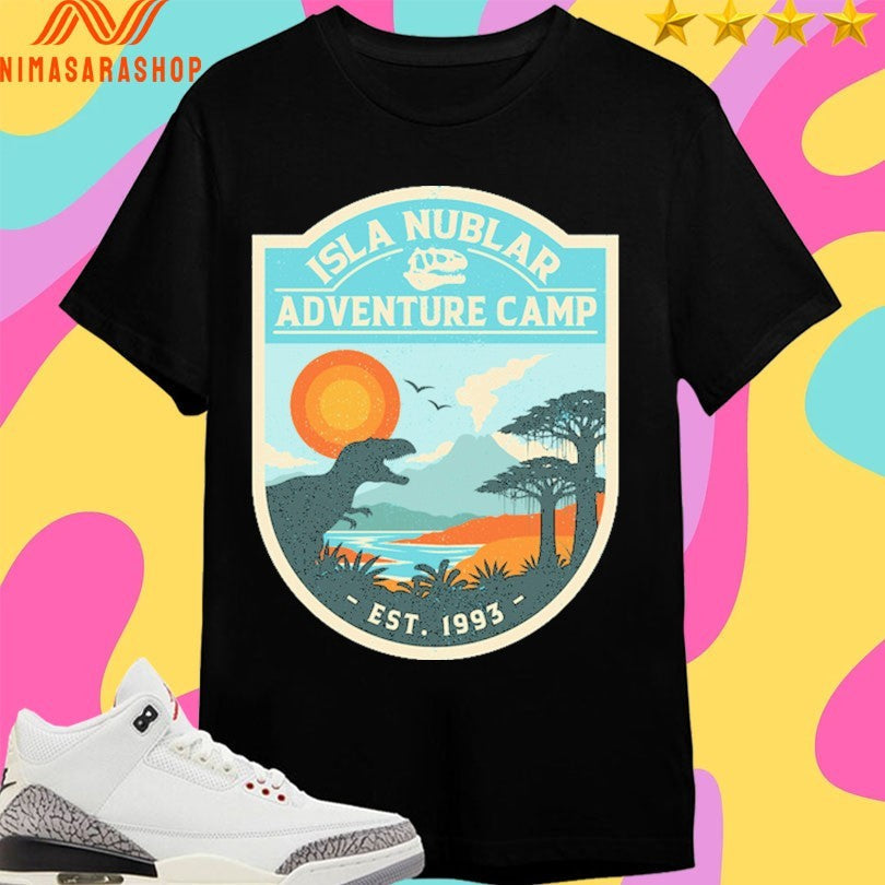 Isla Nublar Adventure Camp Est 1993 - Adult & Kids T-Shirts, Sweatshirts & Hoodies apparel design preview 1