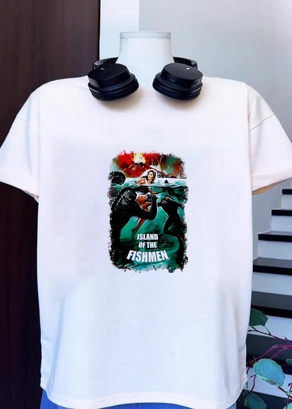 Island of the Fishmen movie poster - Adult & Kids T-Shirts, Sweatshirts & Hoodies apparel design preview 1