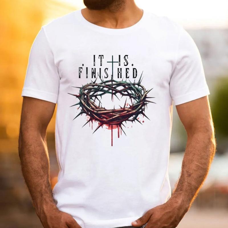 Is Finished Christian Pure Cotton Casual Street Crew - Adult & Kids T-Shirts, Sweatshirts & Hoodies apparel design preview 1