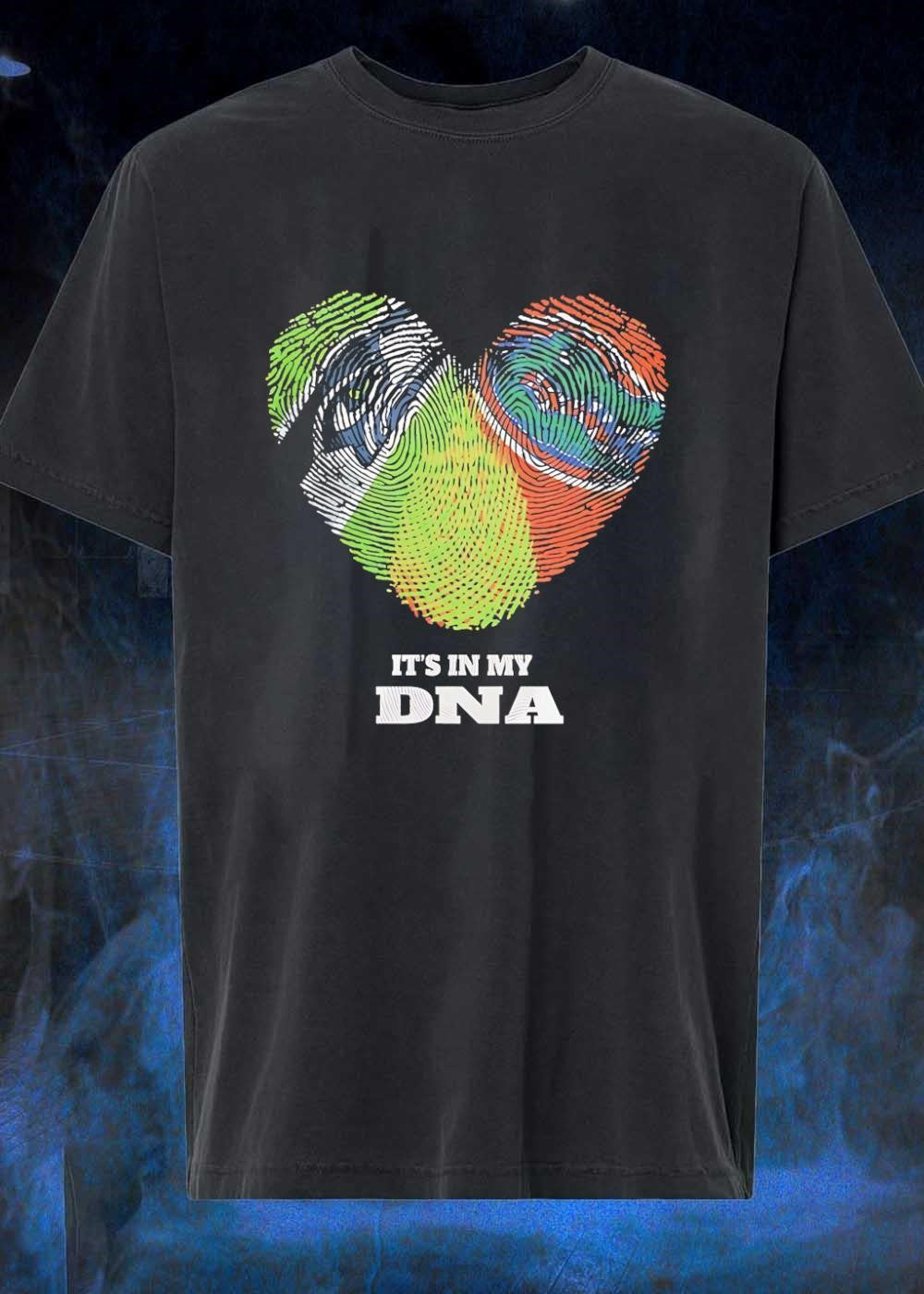 It Is in My DNA Ireland and India Fingerprint Heart - Adult & Kids T-Shirts, Sweatshirts & Hoodies apparel design preview 1