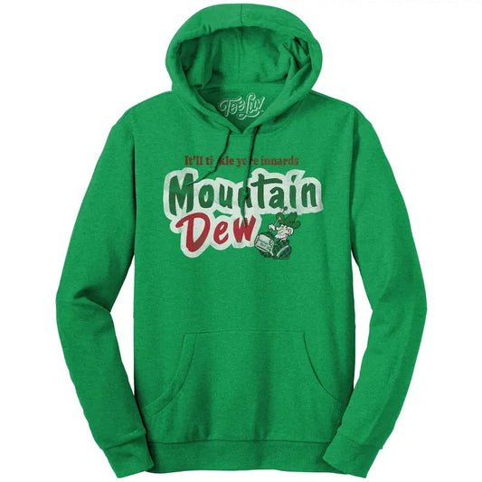'Ll Tickle Your Innards Mt Dew Hooded Green - Adult & Kids T-Shirts, Sweatshirts & Hoodies apparel design preview 1