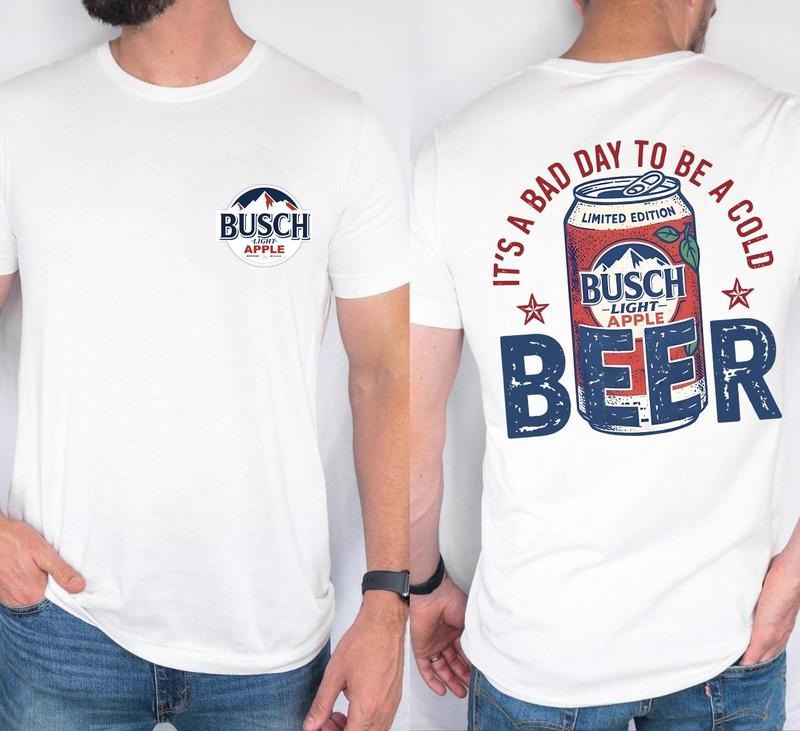 'S Bad Day Be Cold Beer Busch Light Funny 4th July - Adult & Kids T-Shirts, Sweatshirts & Hoodies apparel design preview 1