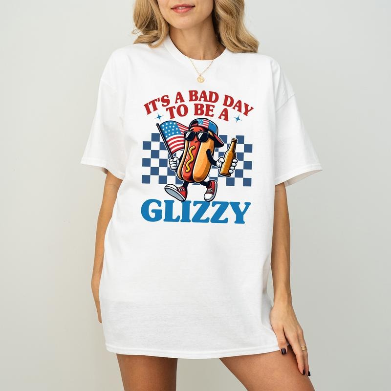 'S Bad Day Be Glizzy Makes Me Want Hot Dog Real - Adult & Kids T-Shirts, Sweatshirts & Hoodies apparel design preview 1