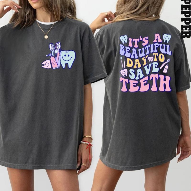 'S Day Save Teeth Dental Hygienist Assistant Dentist - Adult & Kids T-Shirts, Sweatshirts & Hoodies apparel design preview 1