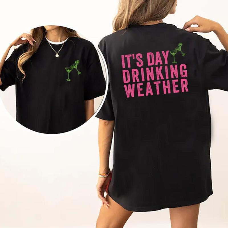 'S Day Drinking Weather Beach Party Summer Printed - Adult & Kids T-Shirts, Sweatshirts & Hoodies apparel design preview 1