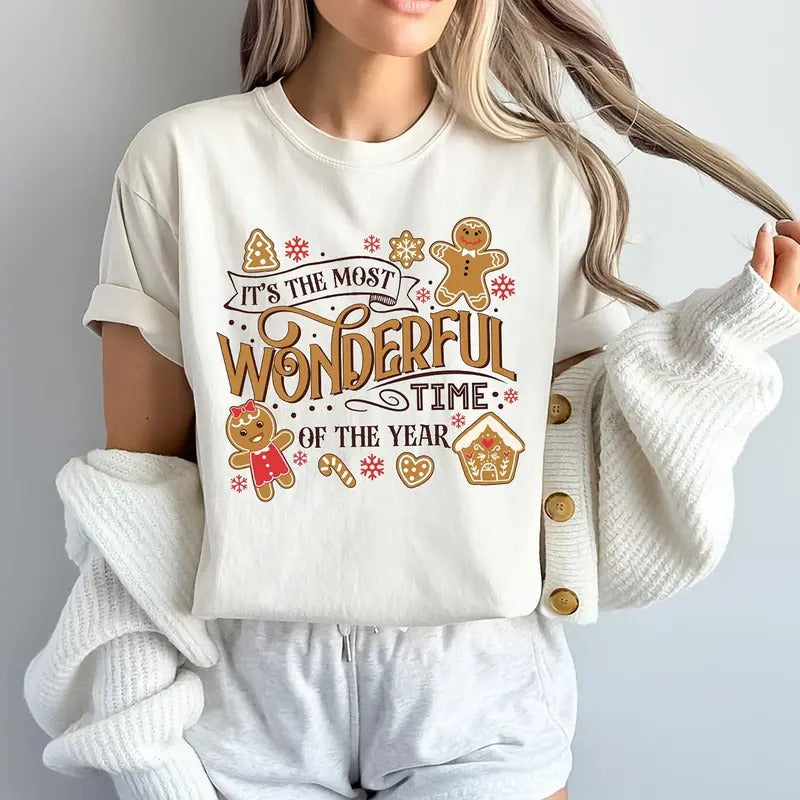 'S Most Time Year Cute Gingerbread Xmas Family - Adult & Kids T-Shirts, Sweatshirts & Hoodies apparel design preview 1