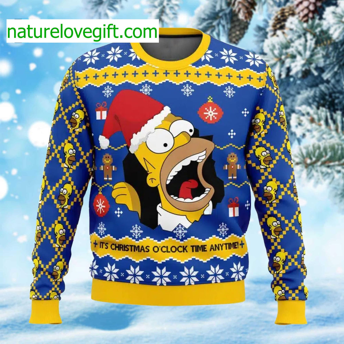 It’s Christmas O’clock Time Anytime Christmas Sweater - Holiday Gift product image