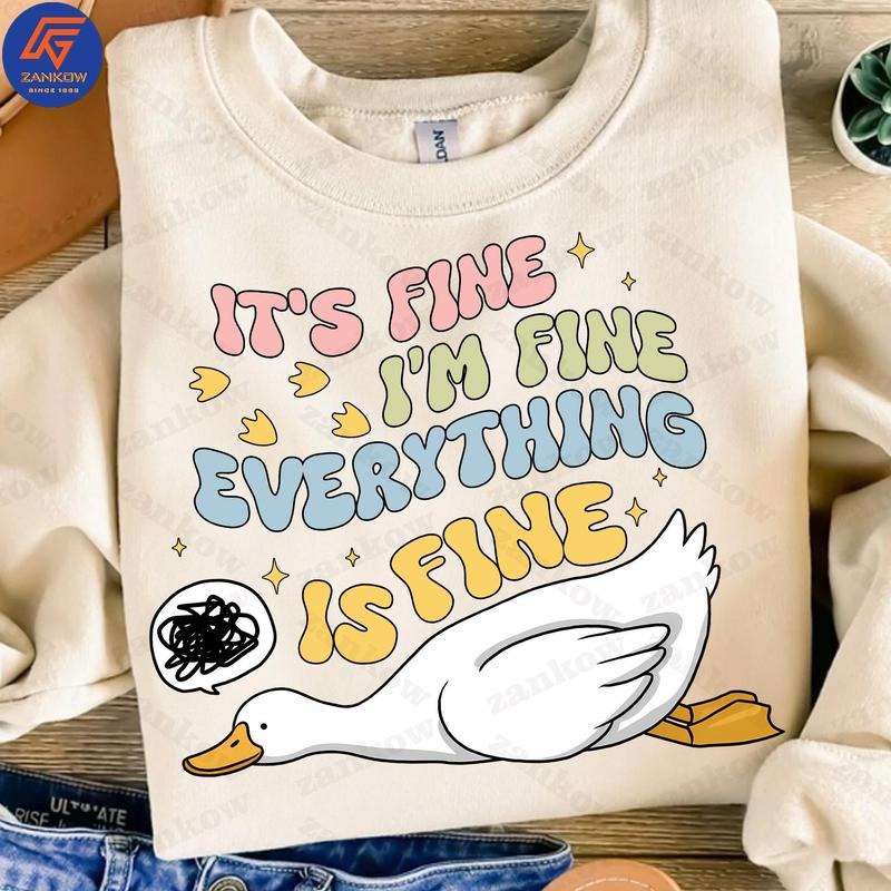 Fine Im Everything Is Png Sarcastic Retro Funny Mama - Adult & Kids T-Shirts, Sweatshirts & Hoodies apparel design preview 1