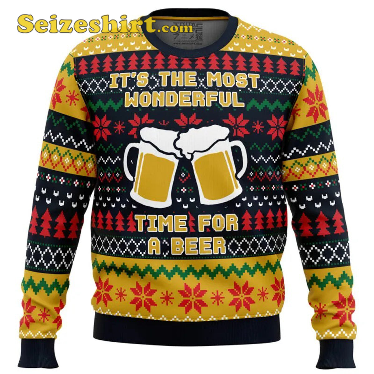 It’s The Most Wonderful Time For A Beer Parody Ugly Christmas Sweater - Gift Idea product image