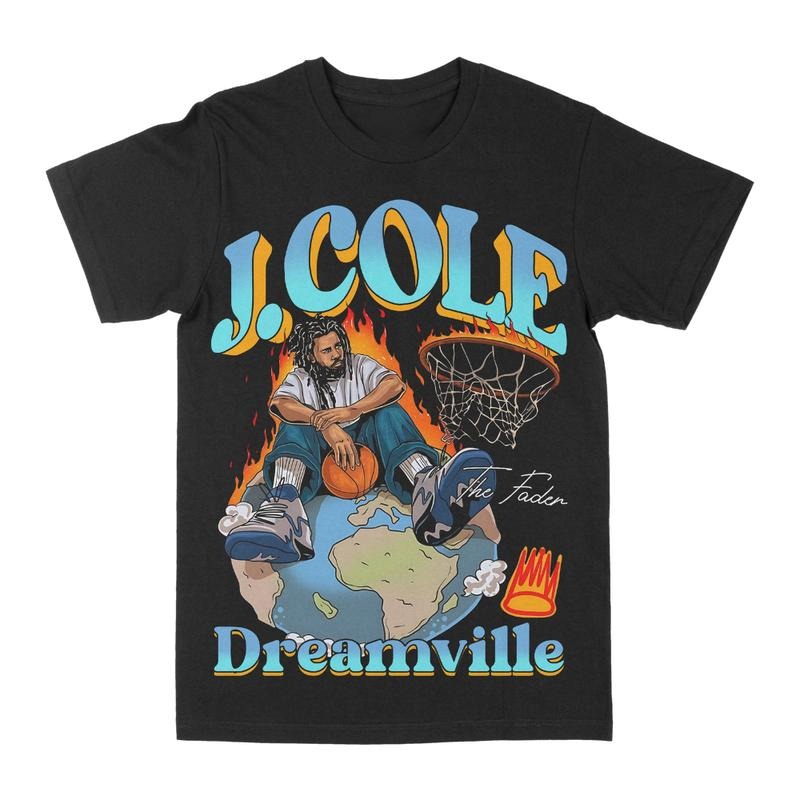 J Cole "Dreamville World" Fans - Adult & Kids T-Shirts, Sweatshirts & Hoodies apparel design preview 1