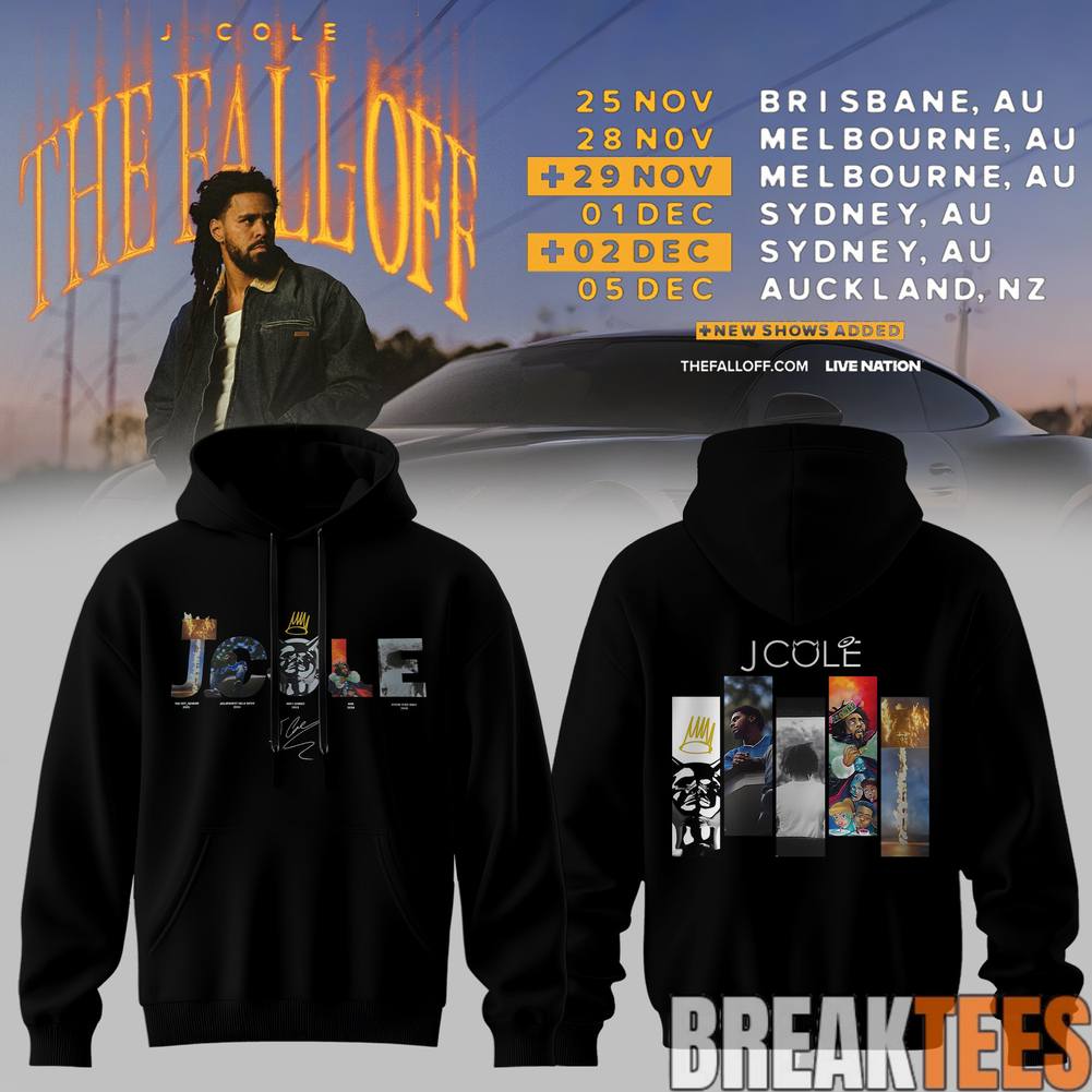 J. Cole The Fall-Off World Tour 2026 - Adult & Kids T-Shirts, Sweatshirts & Hoodies apparel design preview 1