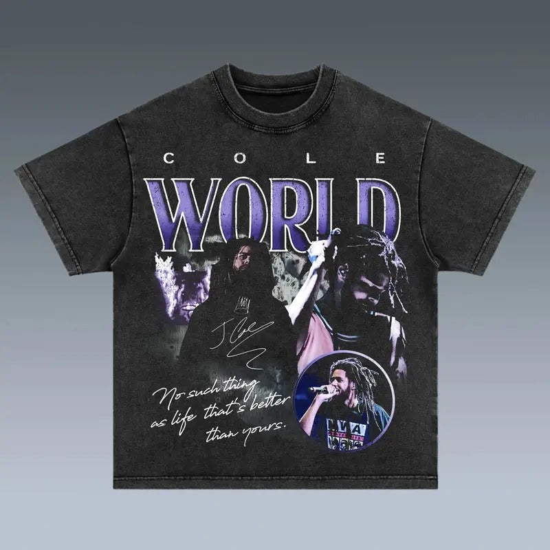 J Cole Rap Streetwear Round Neck Comfort Top - Adult & Kids T-Shirts, Sweatshirts & Hoodies apparel design preview 1