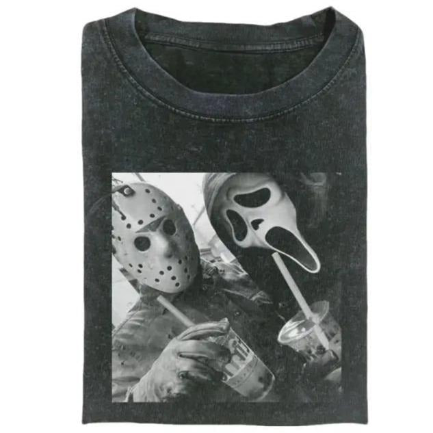 JASON GHOSTFACE Funny Halloween Y2K 90s Her Him - Adult & Kids T-Shirts, Sweatshirts & Hoodies apparel design preview 1