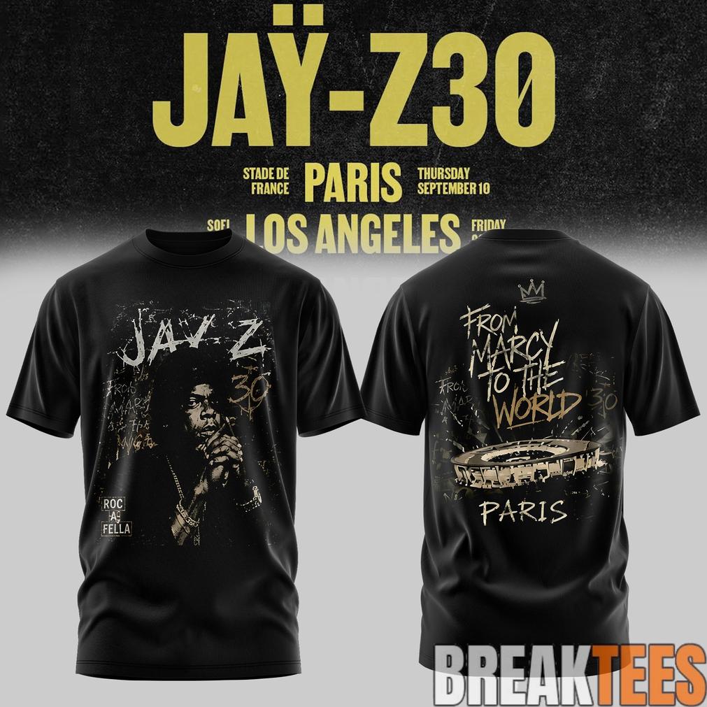 JAŸ-Z 30 Show Paris 2026 Edition - Adult & Kids T-Shirts, Sweatshirts & Hoodies apparel design preview 1