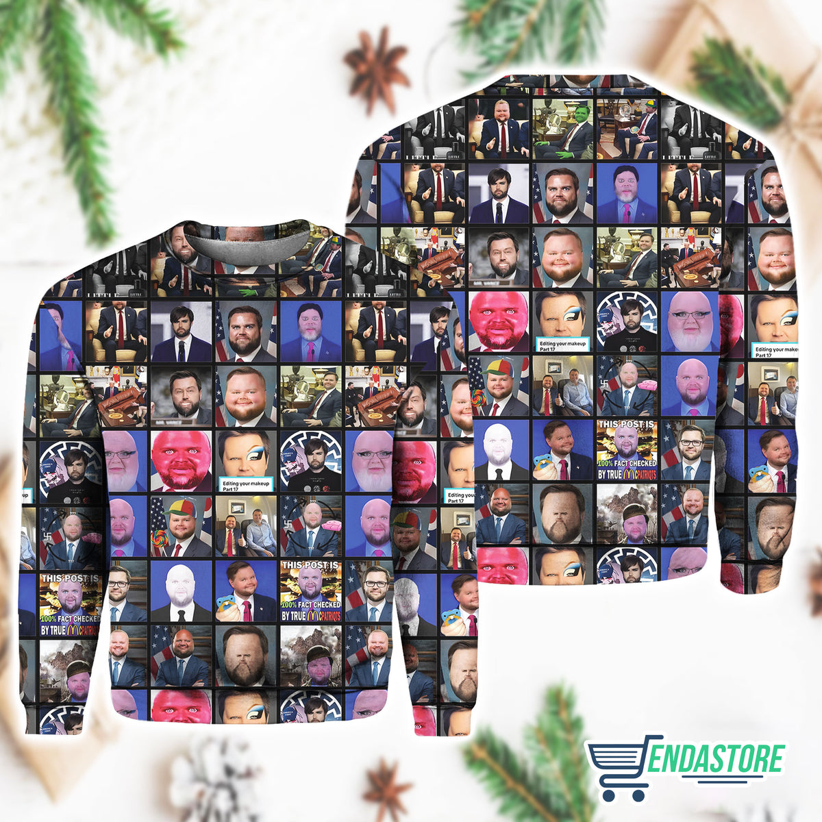 JD Vance Face Sweatshirt 3D Sweater - Gift Idea product image